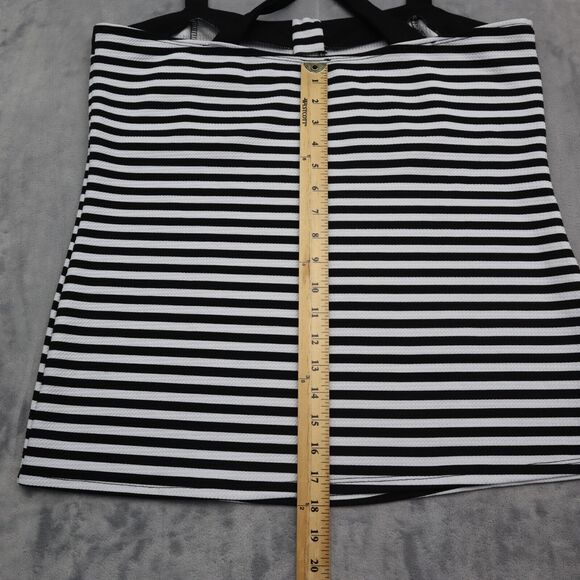 Jojo Collection Shirt Womens 3XL White Black Sleeveless Stripe Stretch Tank Top - Picture 5 of 16
